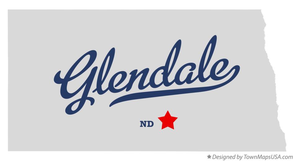 Map of Glendale North Dakota ND