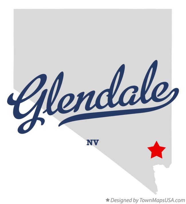 Map of Glendale Nevada NV