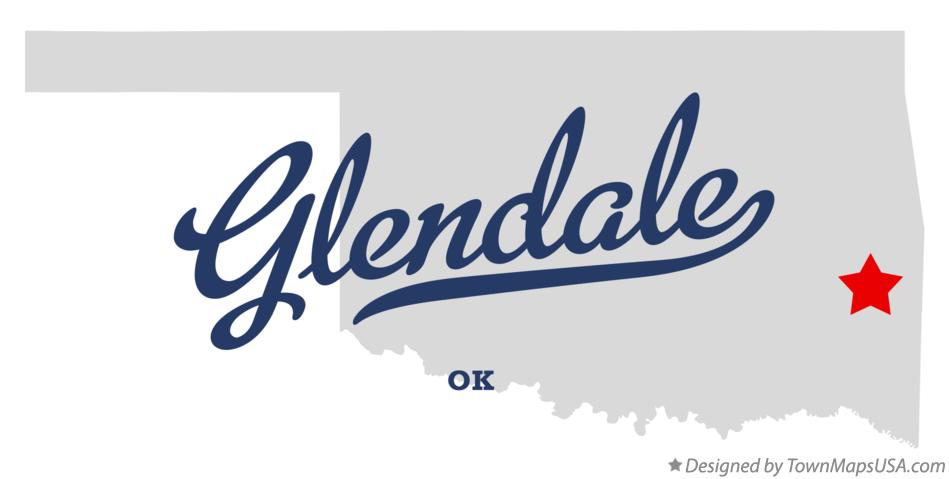 Map of Glendale Oklahoma OK