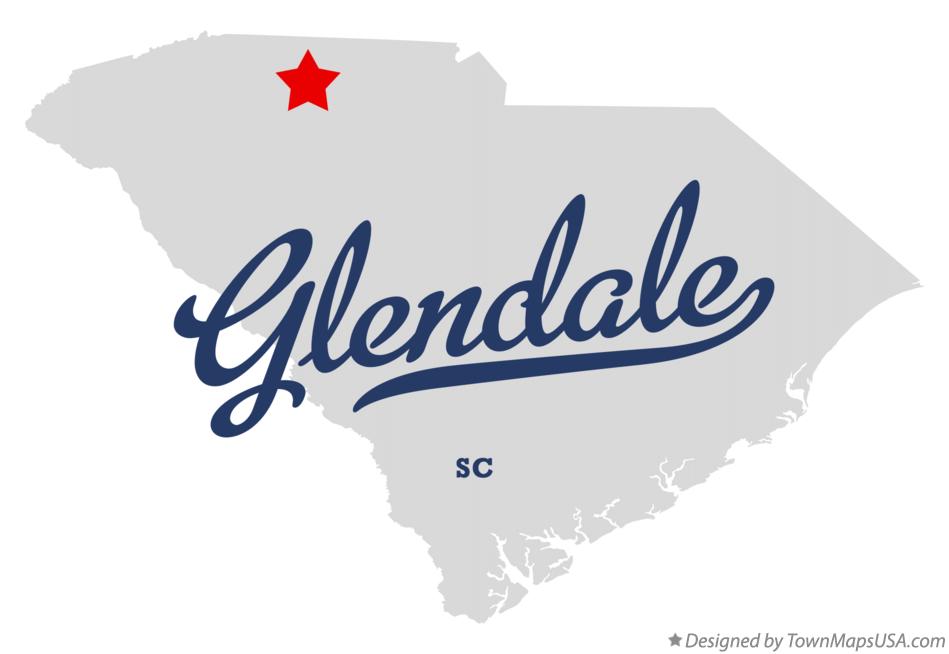 Map of Glendale South Carolina SC