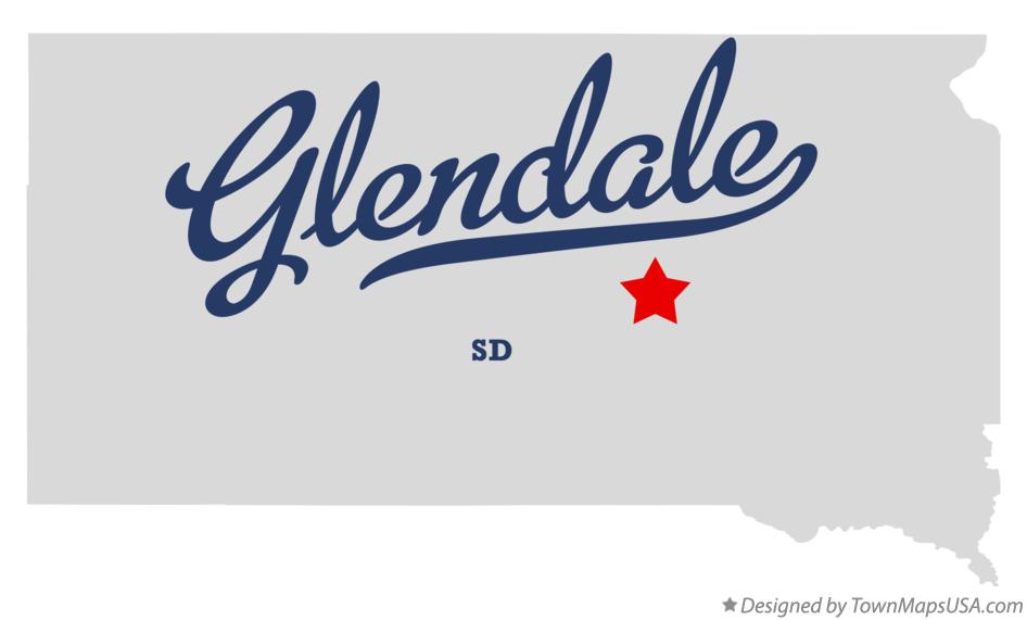 Map of Glendale South Dakota SD
