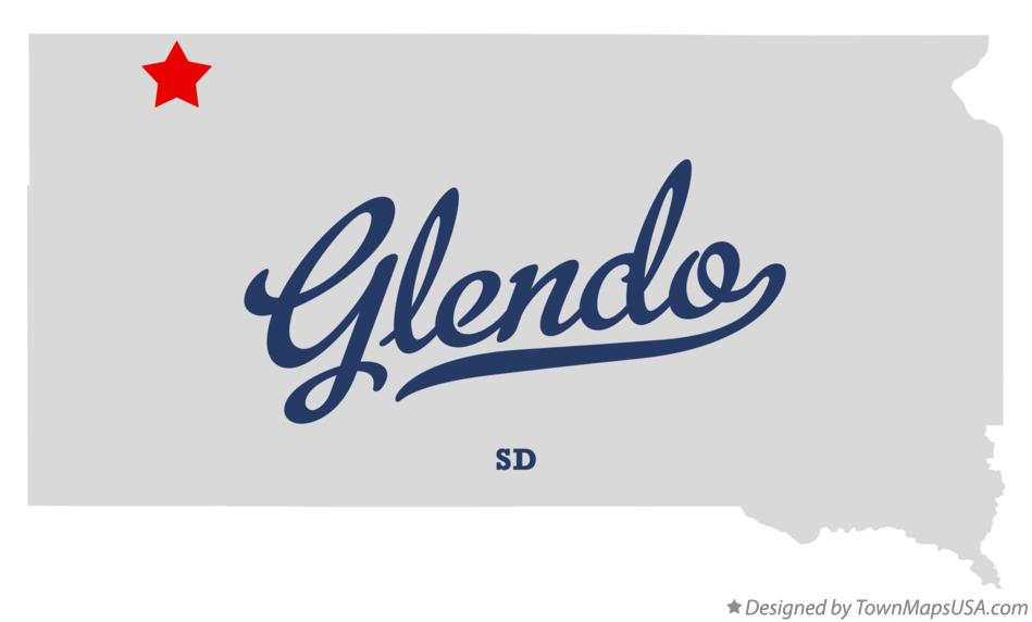 Map of Glendo South Dakota SD