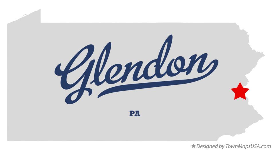 Map of Glendon Pennsylvania PA