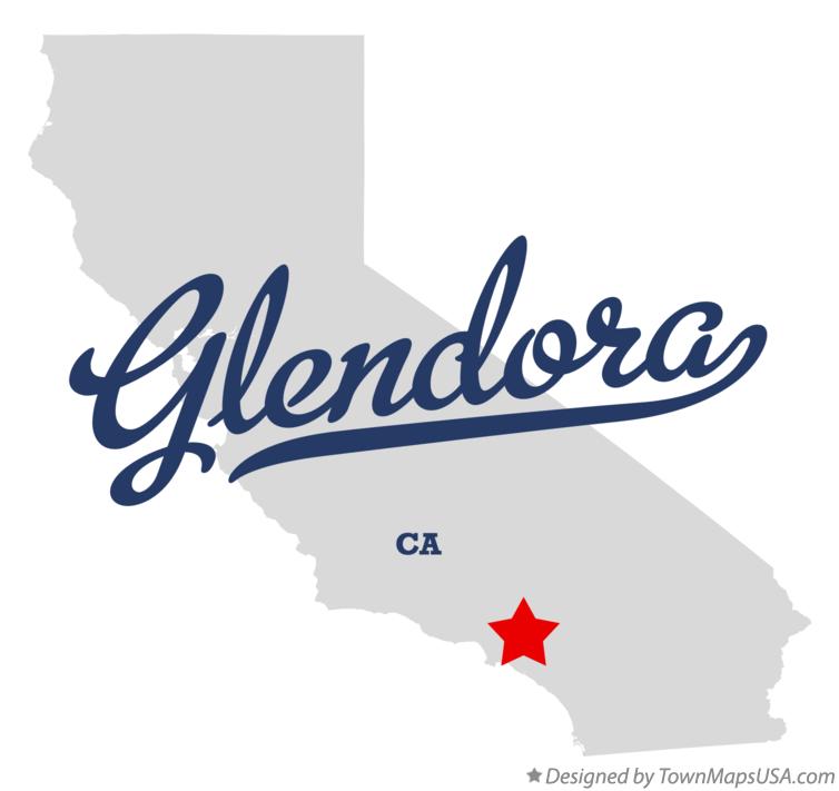 Map of Glendora California CA