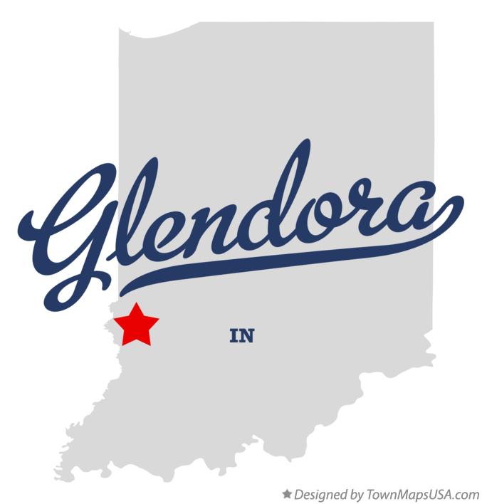 Map of Glendora Indiana IN