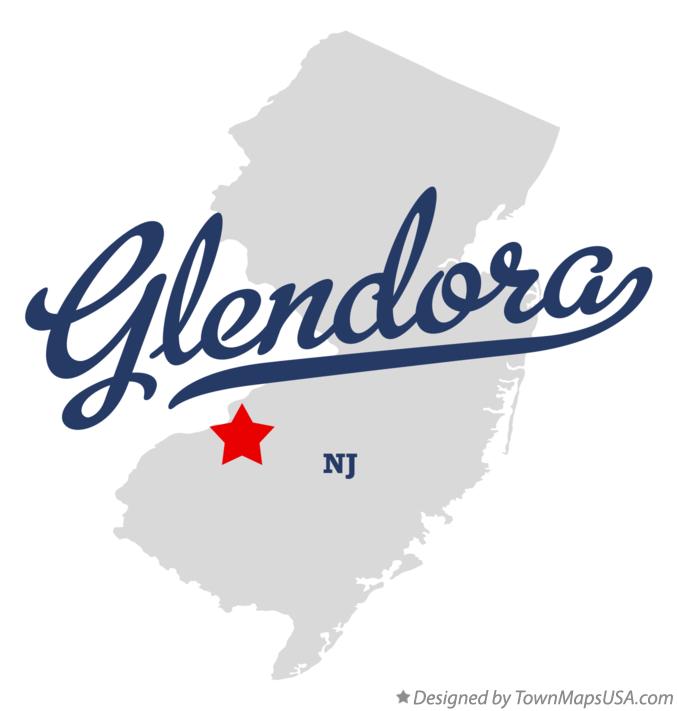 Map of Glendora New Jersey NJ