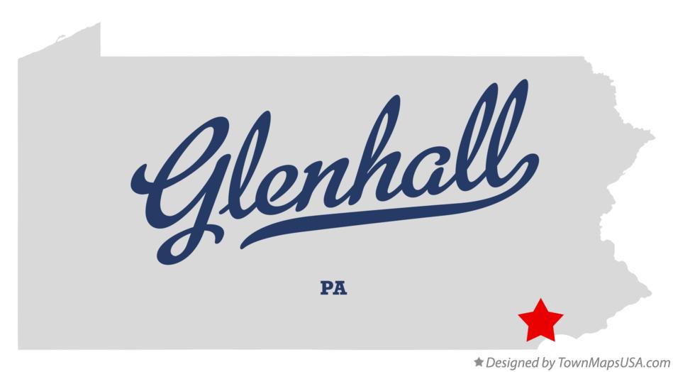 Map of Glenhall Pennsylvania PA