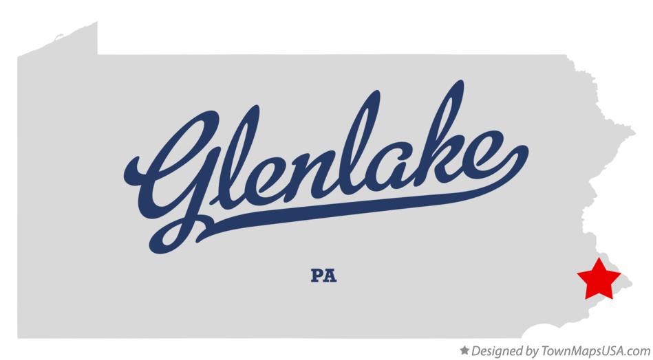 Map of Glenlake Pennsylvania PA