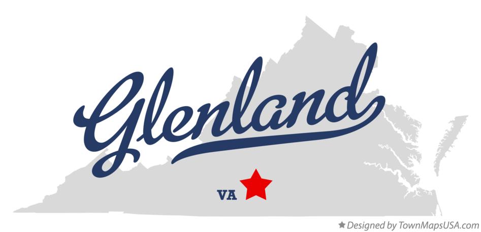 Map of Glenland Virginia VA