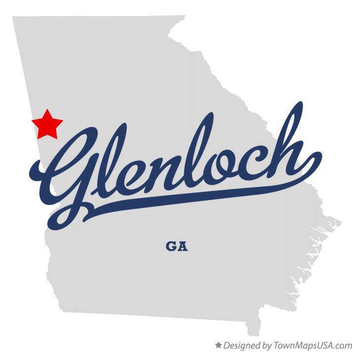 Map of Glenloch Georgia GA