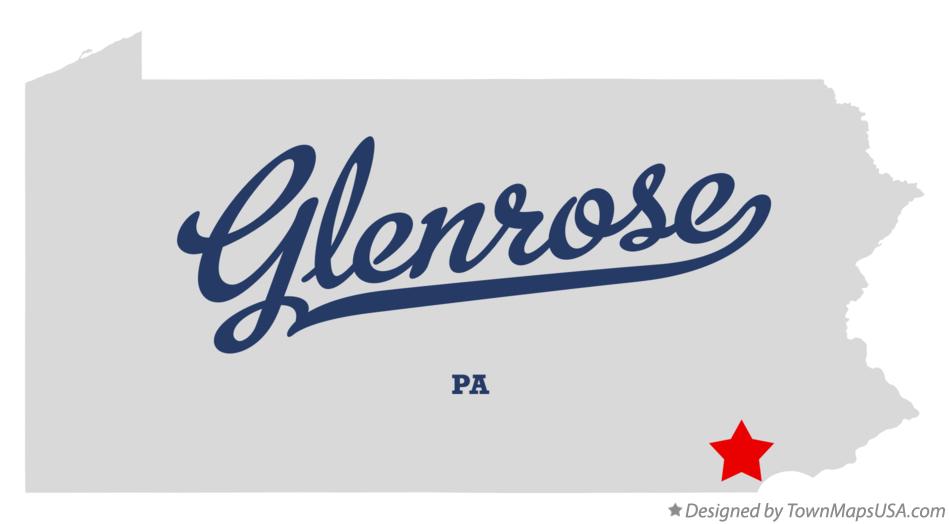 Map of Glenrose Pennsylvania PA