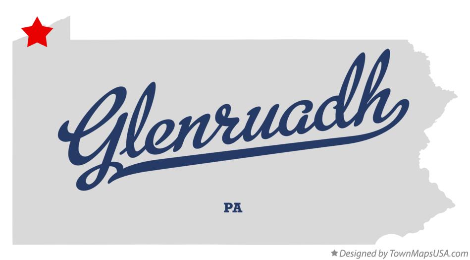 Map of Glenruadh Pennsylvania PA