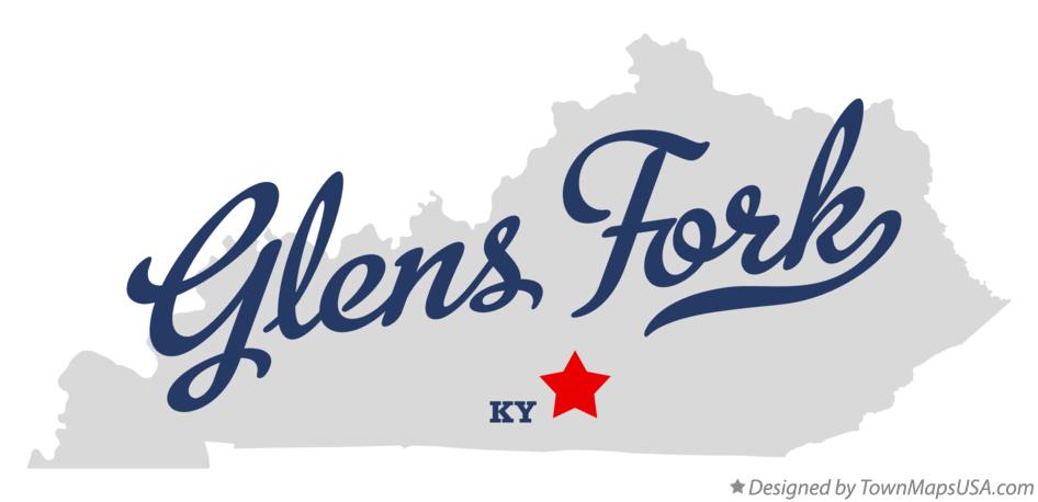 Map of Glens Fork Kentucky KY