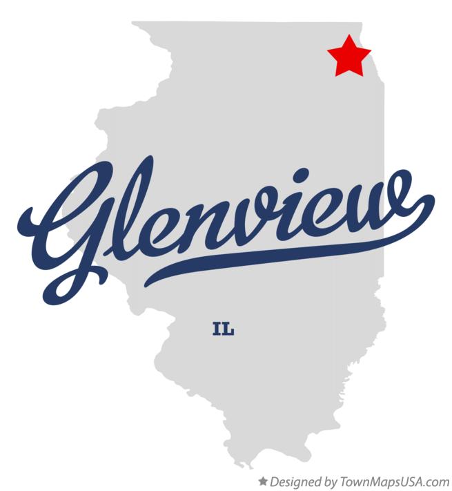 Map of Glenview Illinois IL