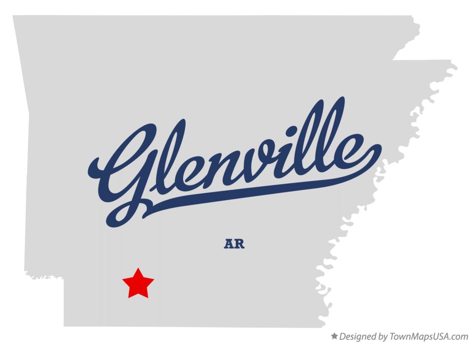 Map of Glenville Arkansas AR