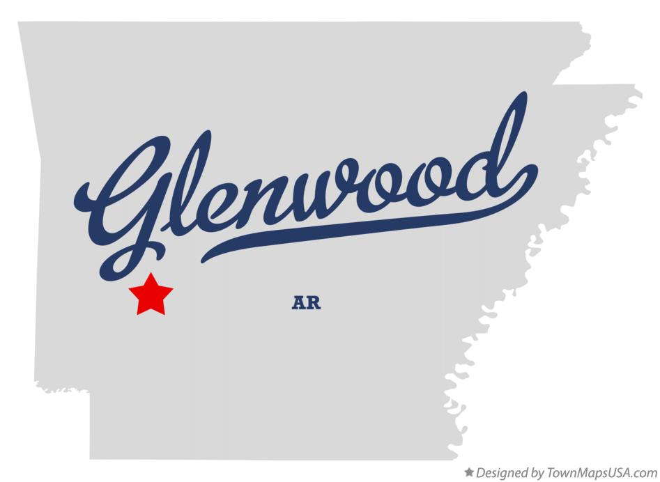 Map of Glenwood Arkansas AR