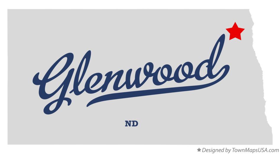 Map of Glenwood North Dakota ND