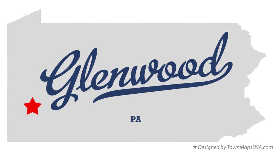 Map of Glenwood Pennsylvania PA