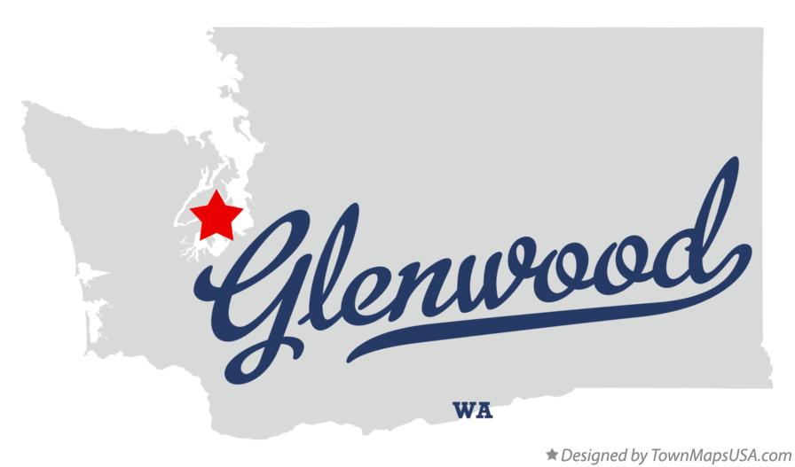 Map of Glenwood Washington WA