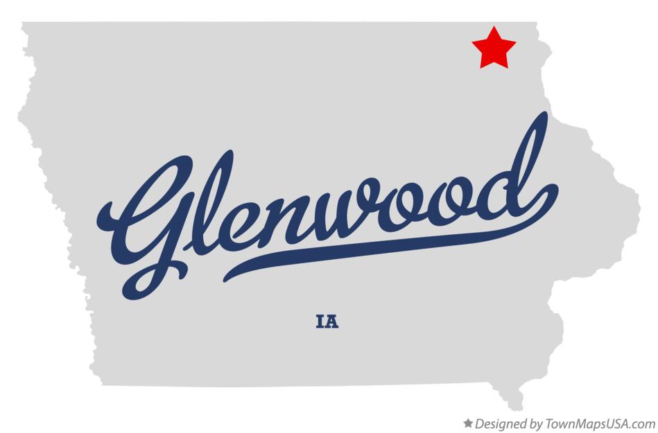 Map of Glenwood Iowa IA
