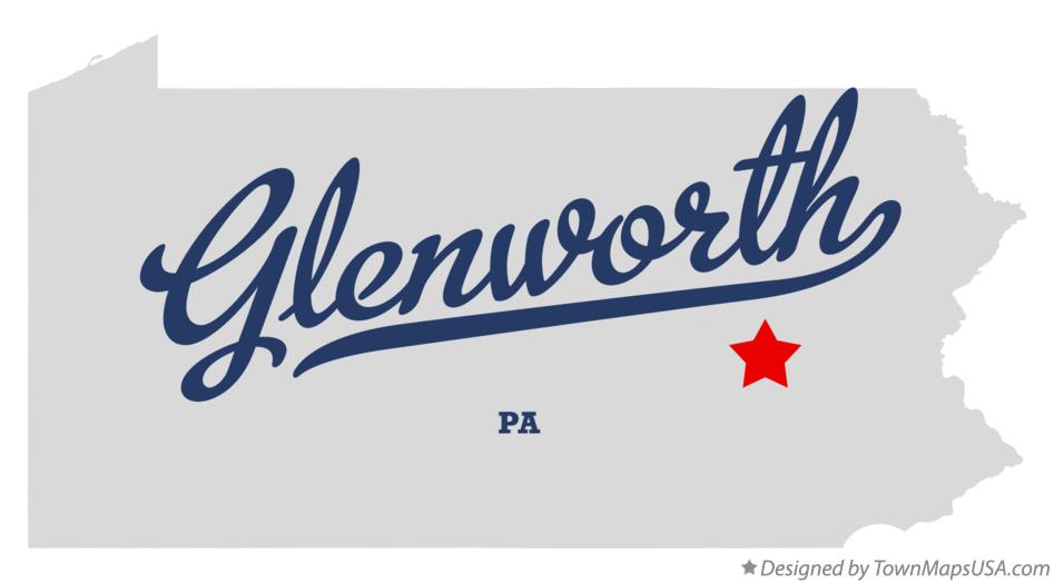Map of Glenworth Pennsylvania PA