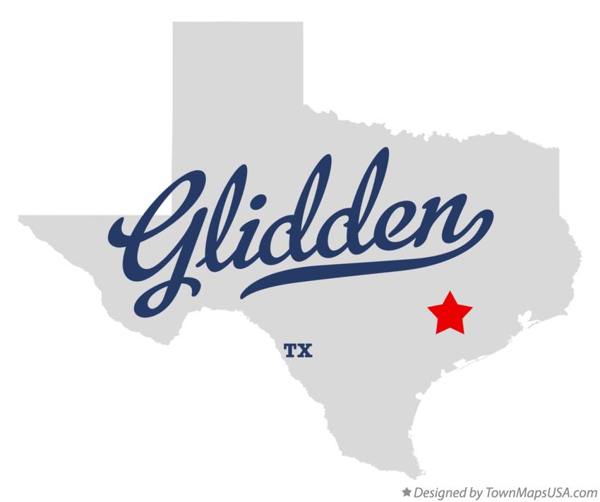 Map of Glidden Texas TX