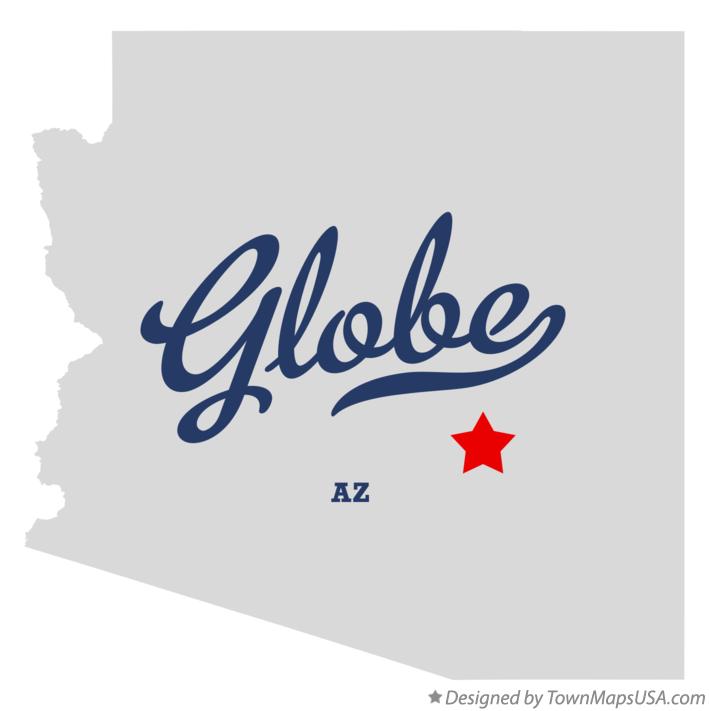 Map of Globe Arizona AZ