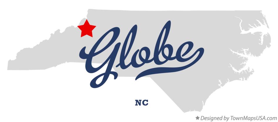 Map of Globe North Carolina NC