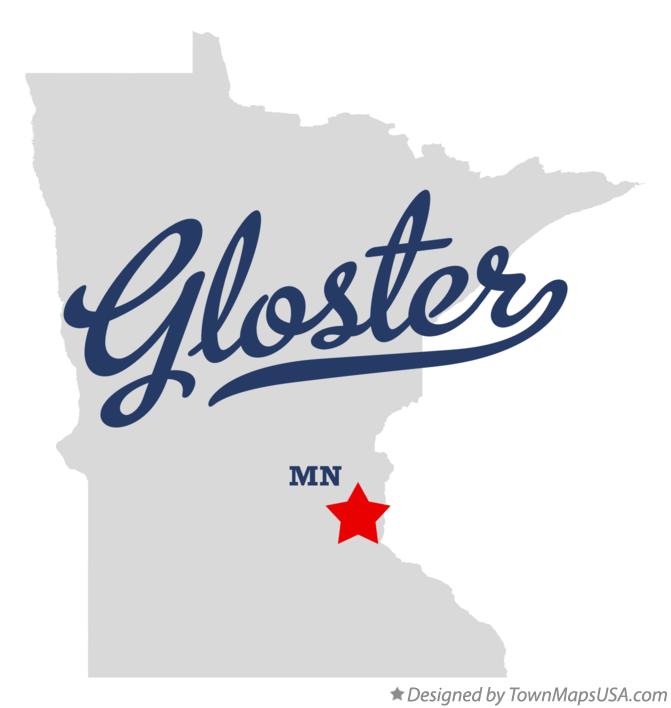 Map of Gloster Minnesota MN
