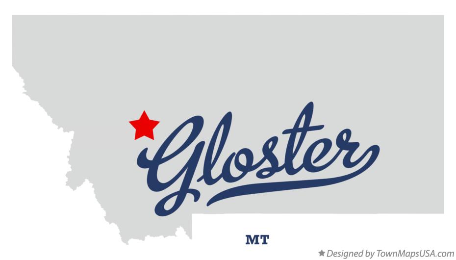 Map of Gloster Montana MT