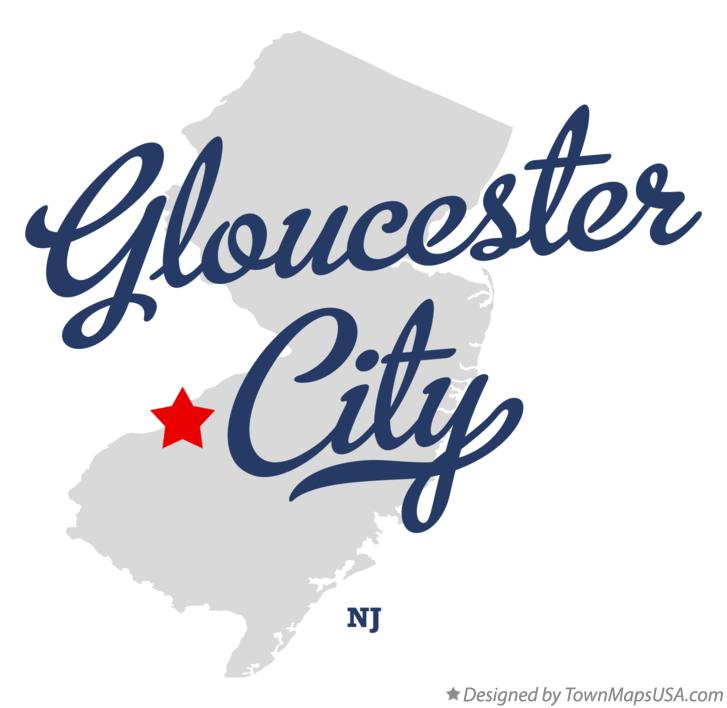 Map of Gloucester City New Jersey NJ
