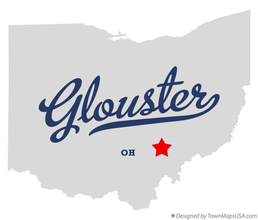 Map of Glouster Ohio OH