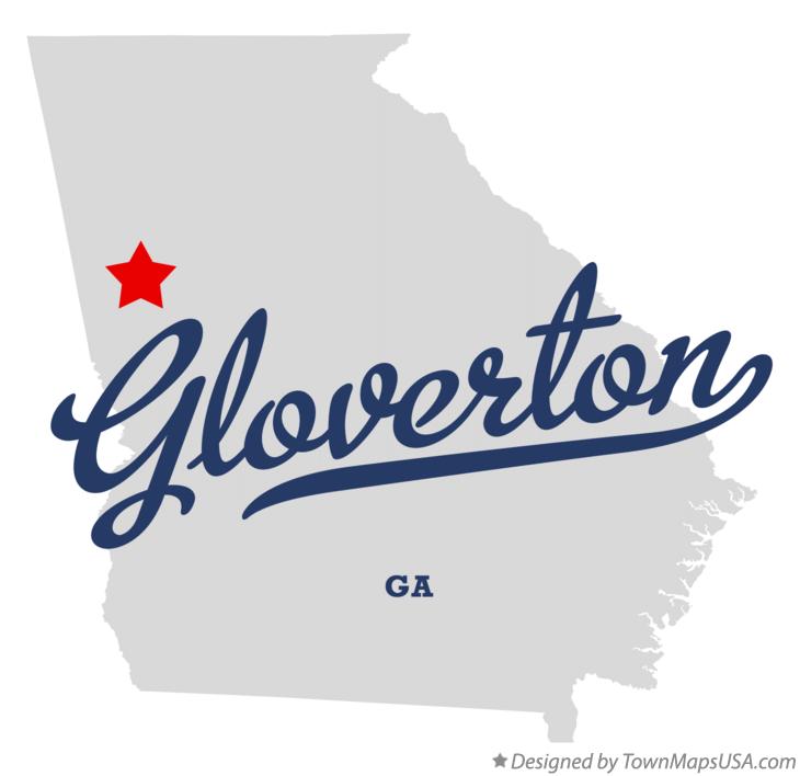 Map of Gloverton Georgia GA