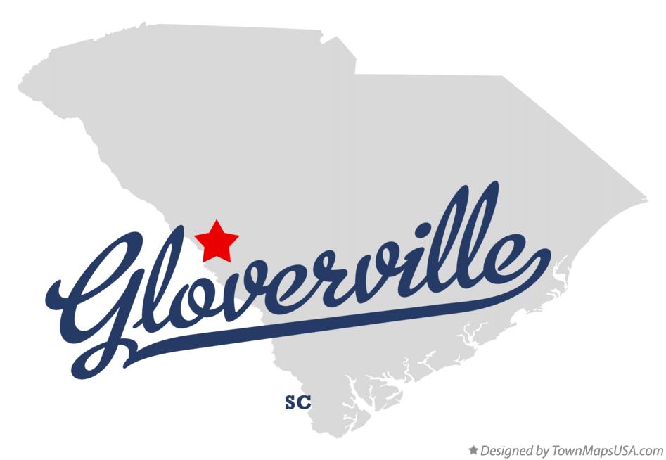 Map of Gloverville South Carolina SC