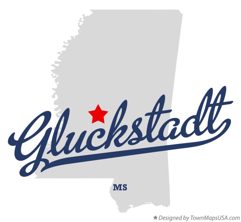 Map of Gluckstadt Mississippi MS