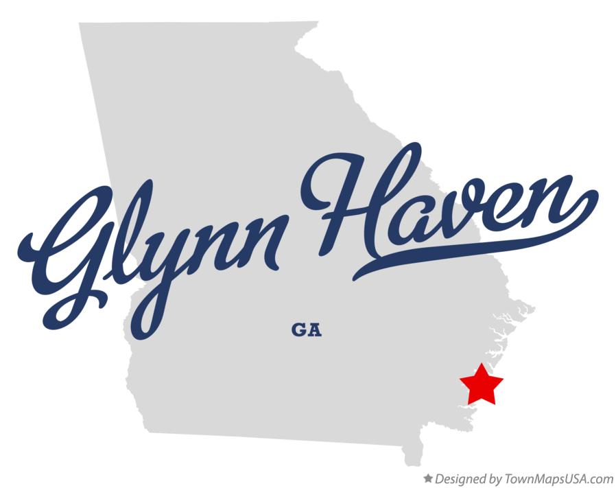 Map of Glynn Haven Georgia GA