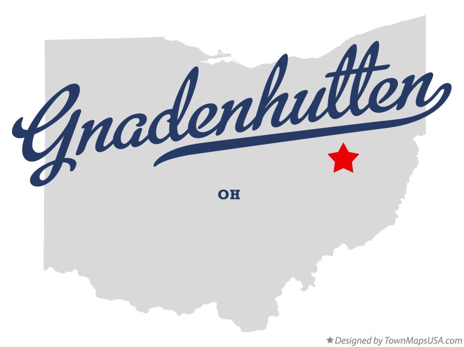 Map of Gnadenhutten Ohio OH