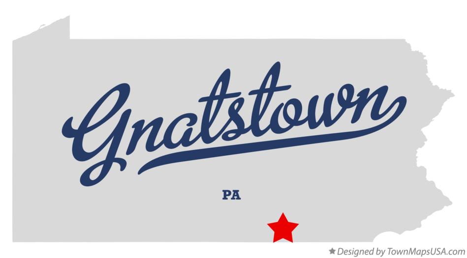 Map of Gnatstown Pennsylvania PA