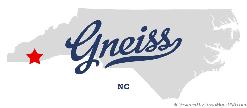 Map of Gneiss North Carolina NC