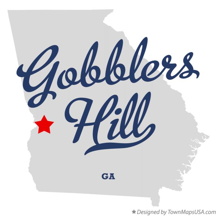 Map of Gobblers Hill Georgia GA