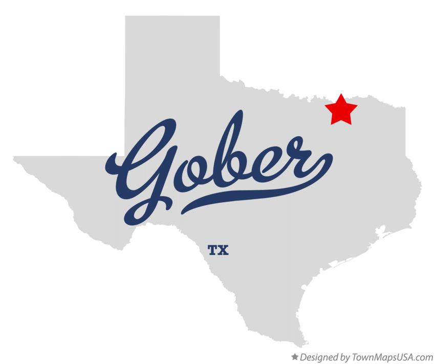 Map of Gober Texas TX