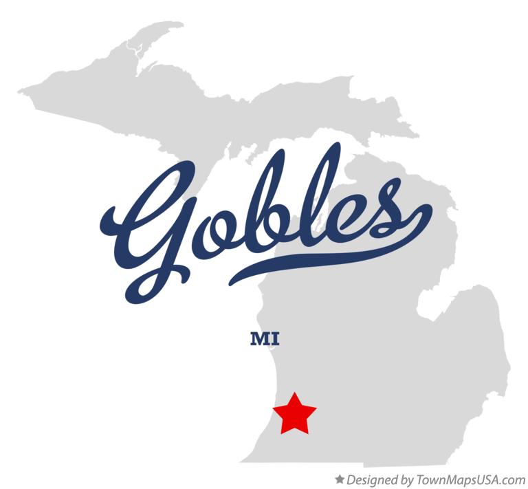 Map of Gobles Michigan MI