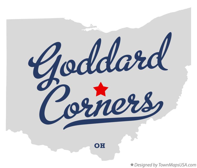 Map of Goddard Corners Ohio OH