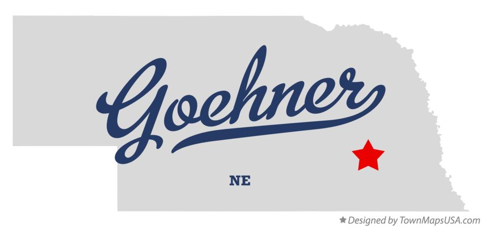 Map of Goehner Nebraska NE