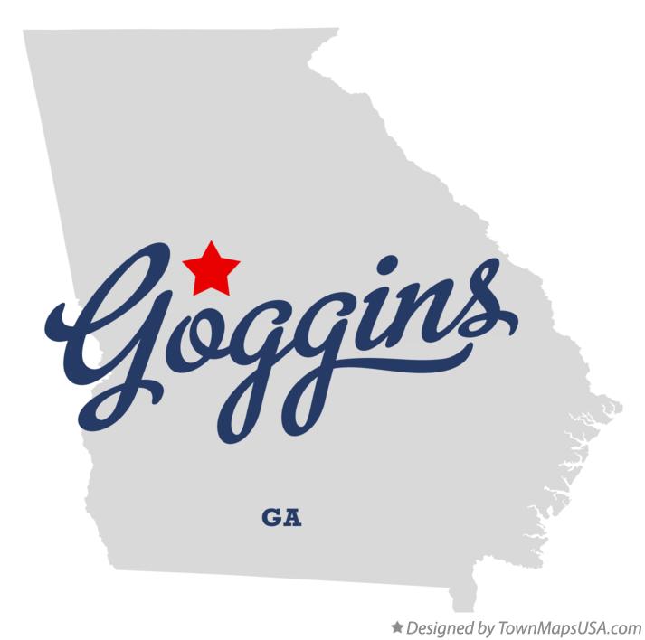 Map of Goggins Georgia GA