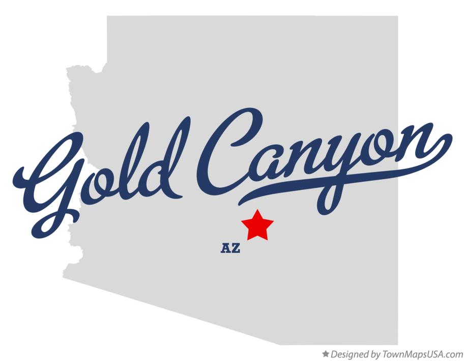 Map of Gold Canyon Arizona AZ
