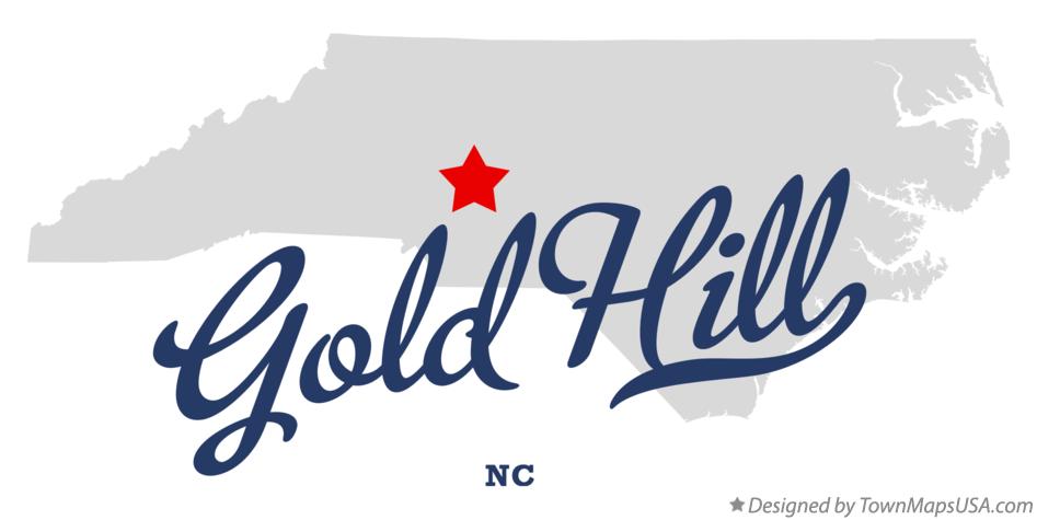 Map of Gold Hill North Carolina NC