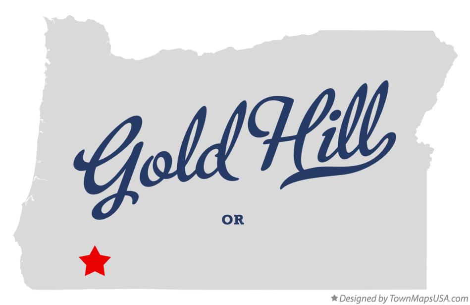 Map of Gold Hill Oregon OR