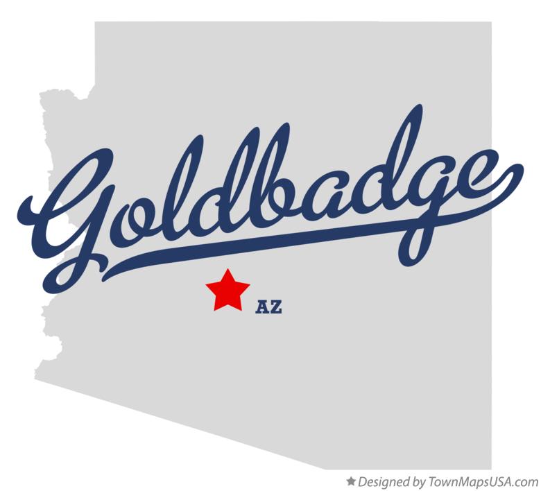 Map of Goldbadge Arizona AZ
