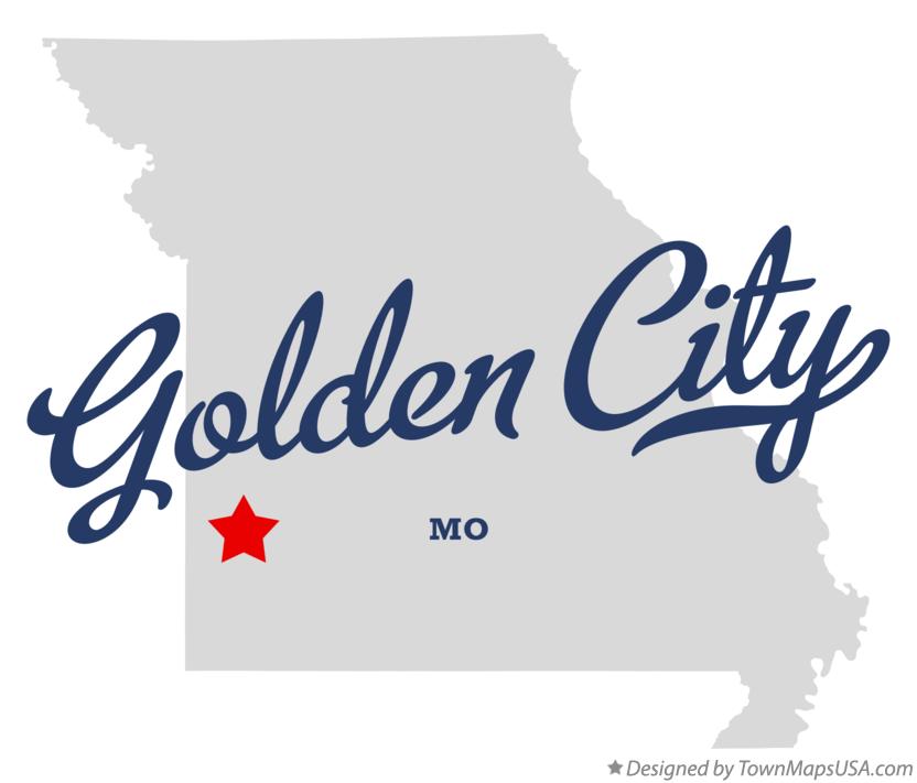 Map of Golden City Missouri MO